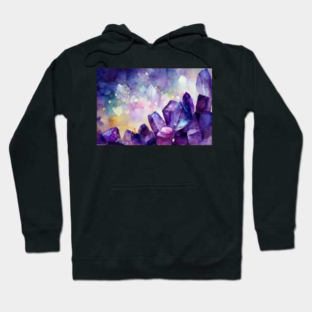 Purple Crystals Hoodie by ElectricDream